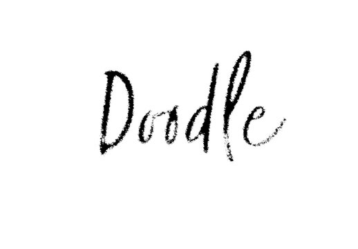 Black Sketch Font Charcoal Script Text Effect