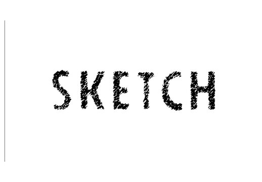 Black Sketch Font Rough Pencil Handdrawn Text Effect