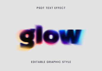 Colorful Dissolving Font Neon Glow Blur Text Effect