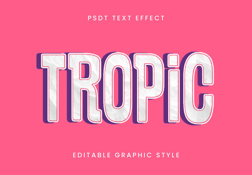 Pink And White Crumpled Paper Font Rugged Bold Text Effect