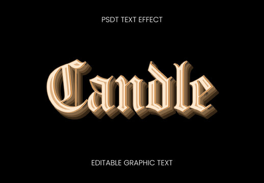 Gold And Black Vintage Font Medieval 3D Layered Text Effect