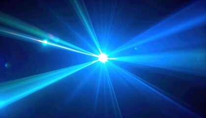 Fototapeta premium Realistic Green Lens Flare Glow Effect Over Dark Surface
