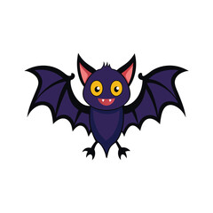 halloween funny cartoon bat vector 