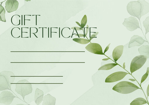 Gift certificate or voucher template with elegant design, decorative ribbon and bow, festive background, blank space for text or logo, suitable for holidays, sales, special offers, and promotional - Powered by Adobe