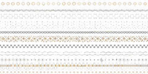 Collection of decorative borders and dividers with subtle textures and neutral color palette