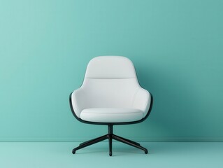 Private office pod with minimalist decor and futuristic shape