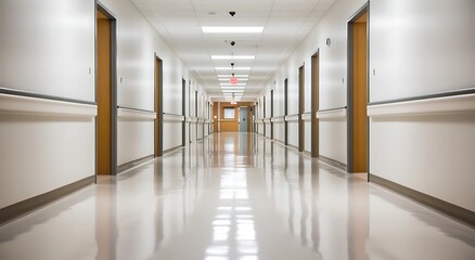 Fototapeta premium Bright Hospital Corridor