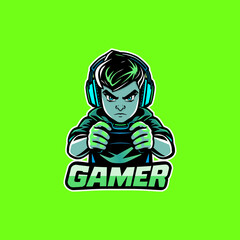 Neon Elite Gamer Character Badge