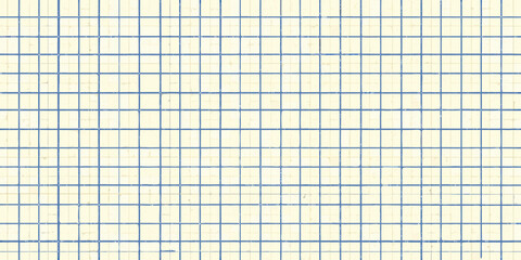 Textured yellow grid pattern with blue lines and subtle imperfections creating a vintage feel