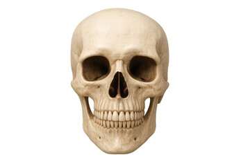 Fototapeta premium Human skull facing forward on transparent background