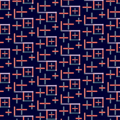 Seamless Geometric Grid Pattern Vector Background