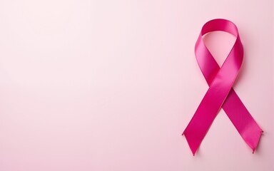 Breast cancer awareness ribbon background. Symbol of the fight against breast cancer. High quality