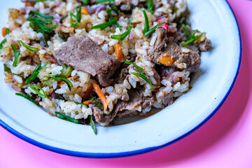 Japanese Style Chilli Beef And Rice Meal