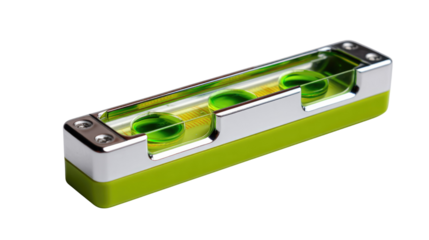 Spirit Level Precision: A close-up shot showcases a spirit level, demonstrating its precision with bubbles suspended within, a symbol of perfect balance and accuracy for any construction endeavor.