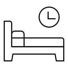 time for rest line icon with editable stroke