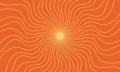 abstract orange background with sun