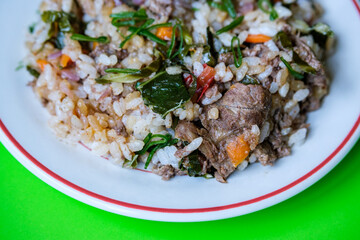 Japanese Style Chilli Beef And Rice Meal