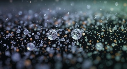 Intricate network of glowing particles creates an abstract and mesmerizing background design