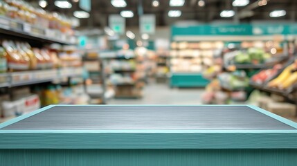 Modern Retail Display with Blurred Background