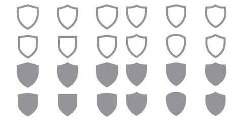 Shield icons set. Protect shield vector