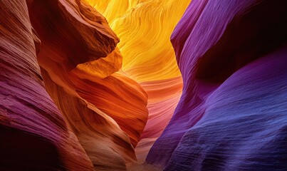 Obraz premium Vibrant colors of a narrow canyon