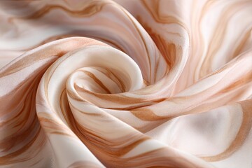 Obraz premium Close-up of swirling, patterned silk fabric
