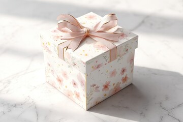 Gift box with delicate floral design
