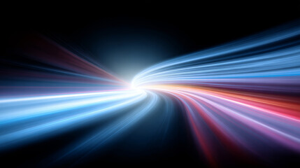 Abstract light flow effect