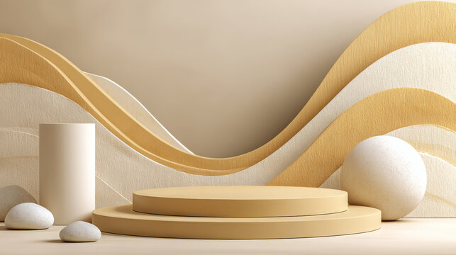 Abstract presentation background in beige tones