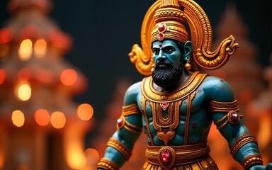 indian dussehra dasara festival Ravana statue for Ramleela India. High quality