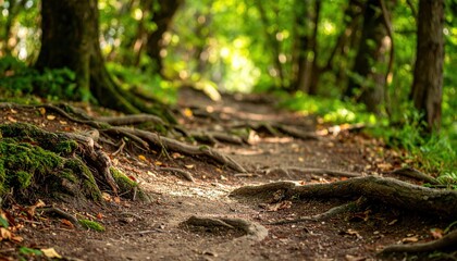 Forest Path with Exposed Roots