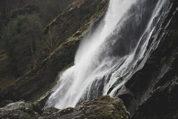 waterfall in the mountains