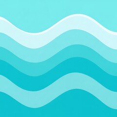 Abstract Teal Ocean Waves Background.