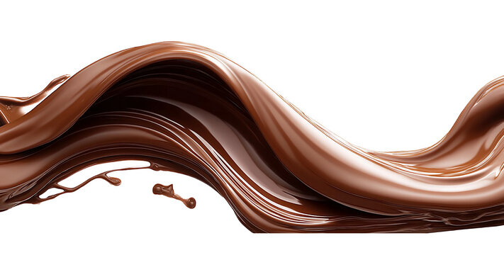 melted chocolate on transparent background, png - Powered by Adobe