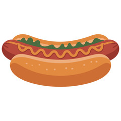 hot dog with mustard