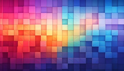Colorful pixelated block background