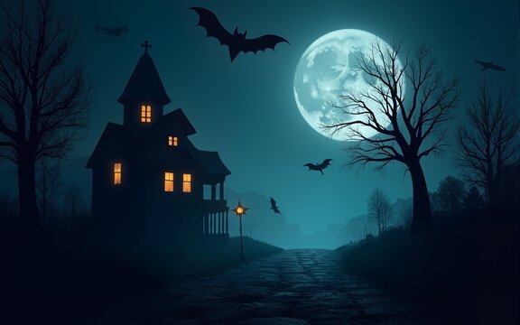 The spooky night background. Spooky night halloween background. Halloween theme dark background. Halloween spooky night background. High quality