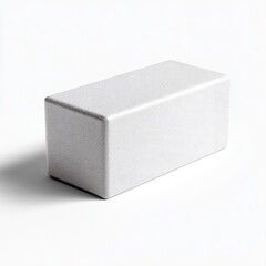 Solid white rectangular block