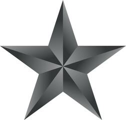 Black and White star. Golden Christmas star isolated on white background. Nice illustration of a 3d look Black and White star on white background. Star vector collection.