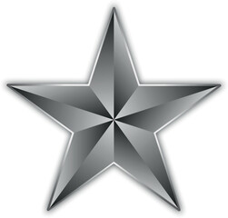 Obraz premium Black and White star. Golden Christmas star isolated on white background. Nice illustration of a 3d look Black and White star on white background. Star vector collection.