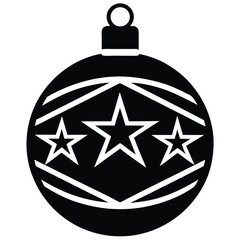 Fototapeta premium christmas bauble vector icon