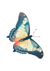 Natural Flat Vector Illustration of a Butterfly &ndash; Modern and Clean Design