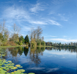 Fototapeta premium Mill Lake in Abbotsford, BC, Canada