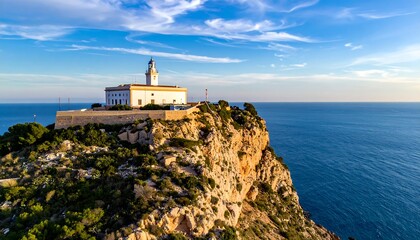 Lighthouse on a coastal cliff