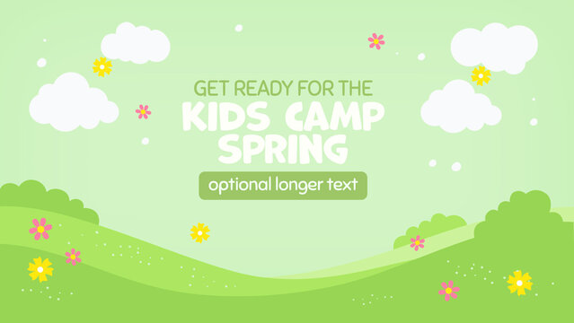 Kids Summer Camp Spring Title Card