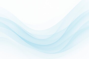 Soft flowing abstract light blue waves on a clean white background for design