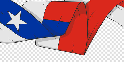 Chilean flag waving irregularly. template for Chilean Independence Day design