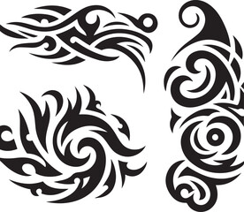 Fototapeta premium Tribal Tattoo Designs for Men and Women – Unique AI Vector Collection