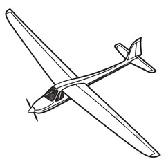 Glider Plane vector design