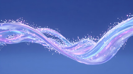 Wavy blue background with sparkles